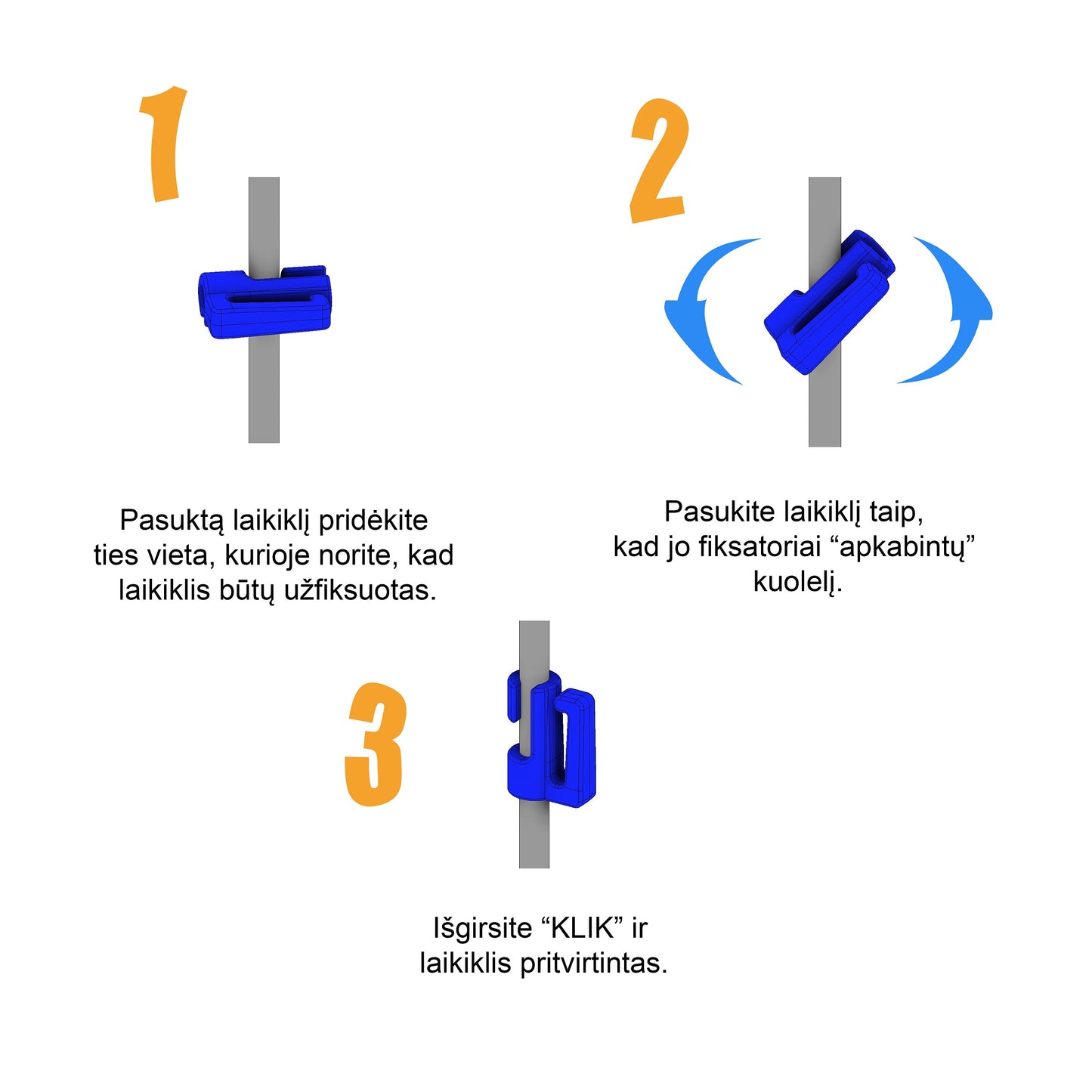 Tarpinis laikiklis vielai ir juostai (D10-12)